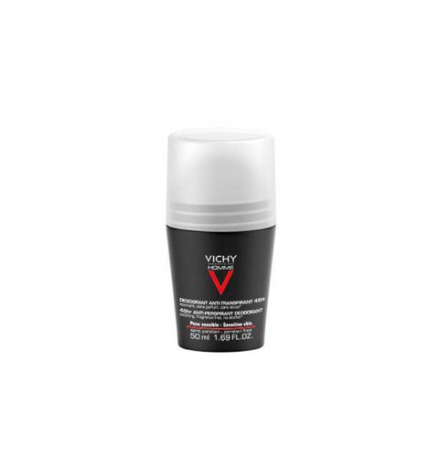 vichy homme deodorant roll on 48h sensitive skin 50ml 3337871309657